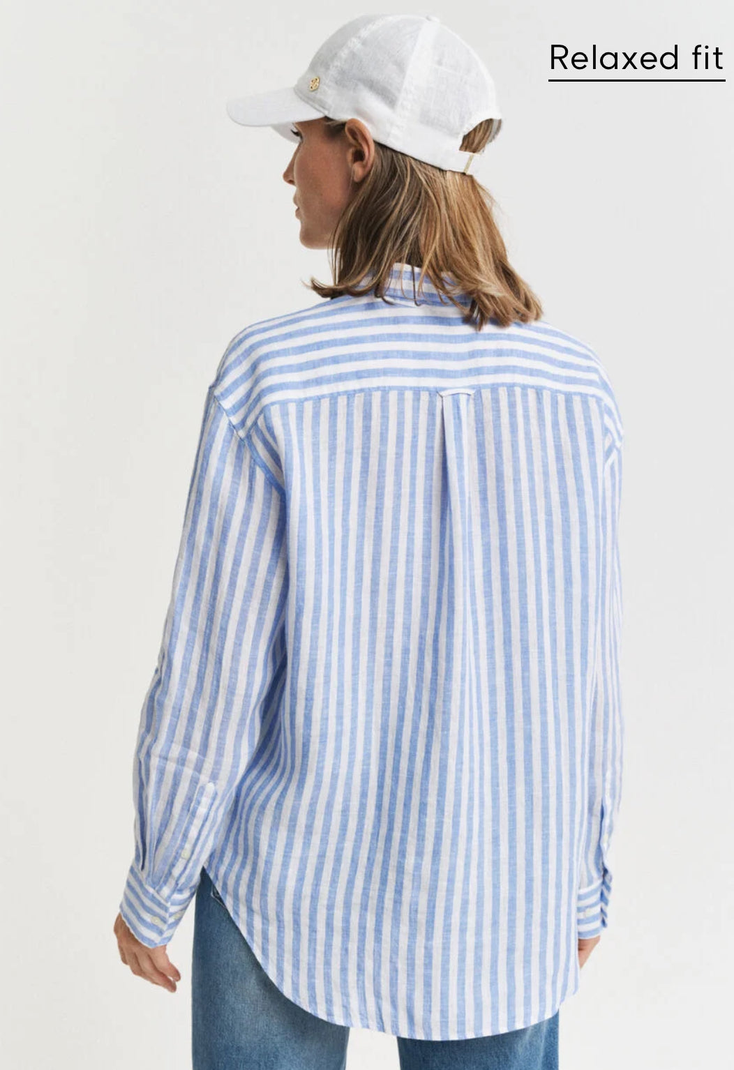 Blue Poplin Striped Shirt