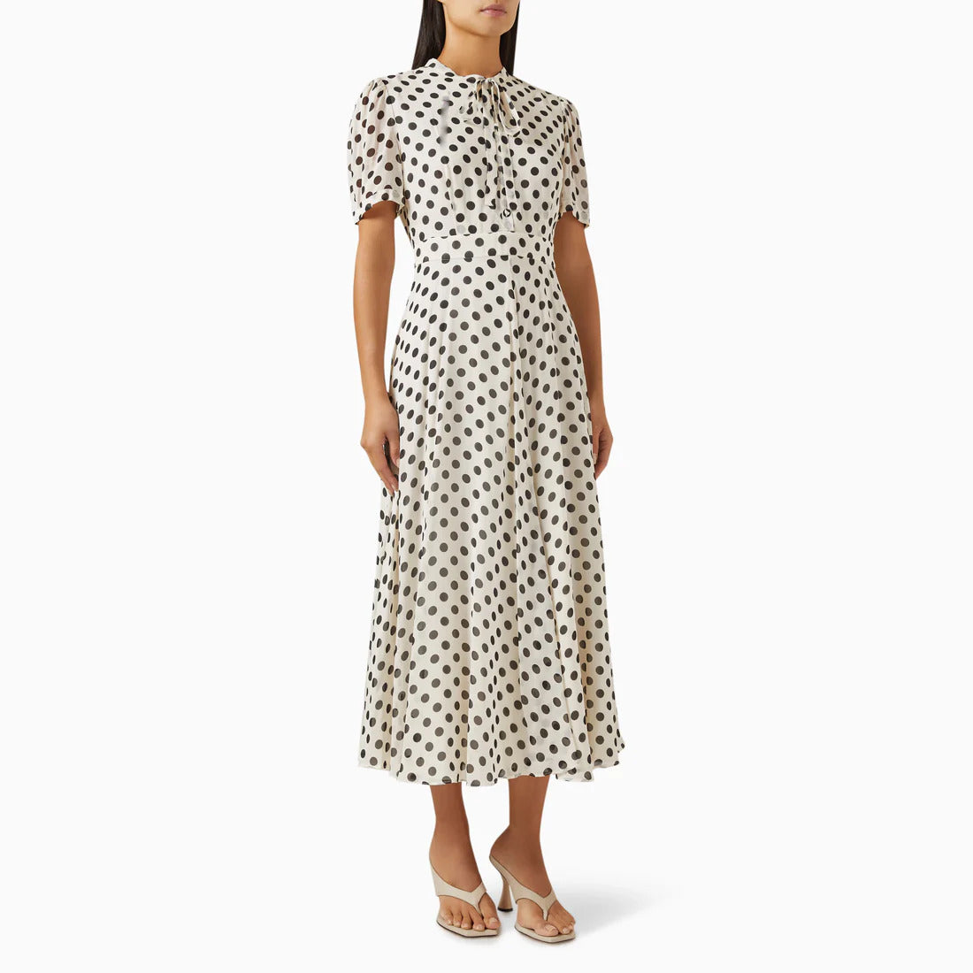 Marella Black / White Spot Dress