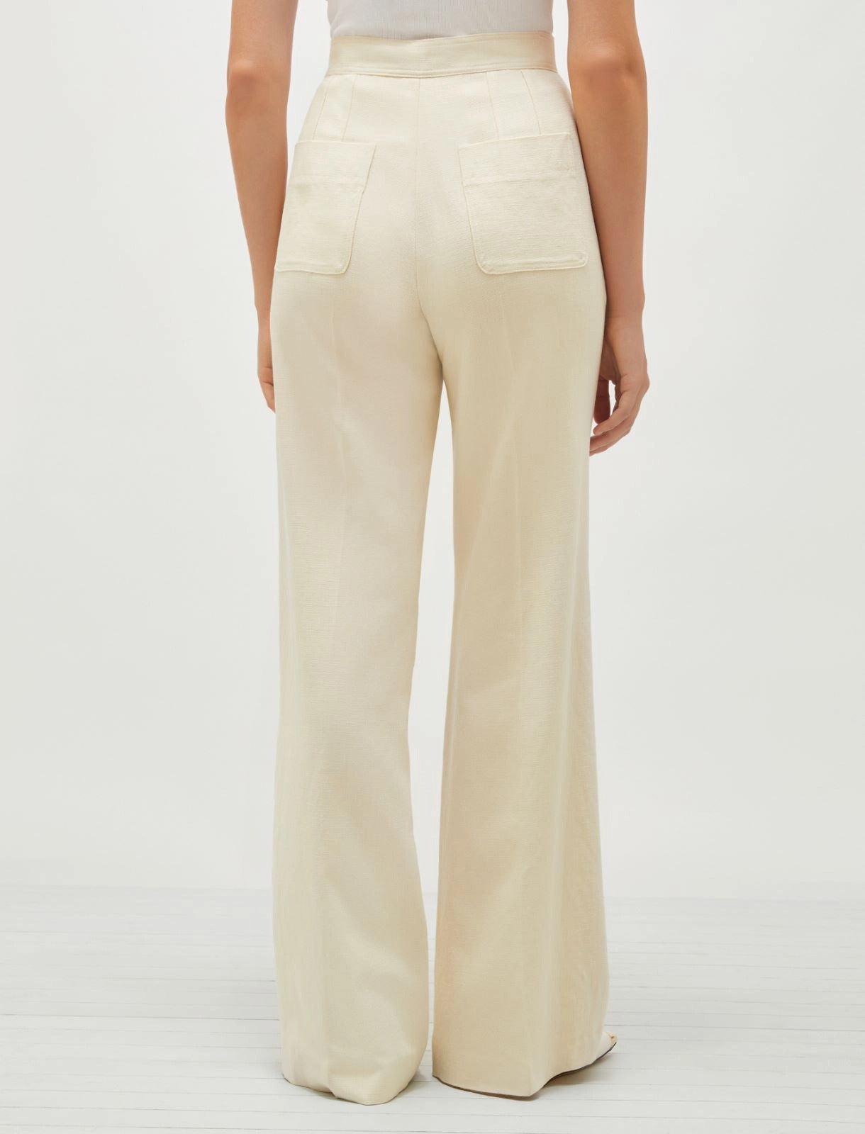 Marella Cream Wide Leg Trousers