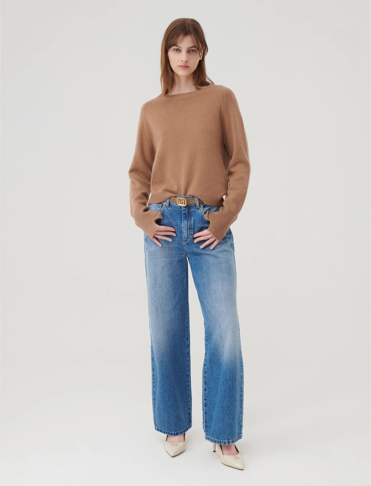 Marella Cashmere Blend R/N Knit Sweater