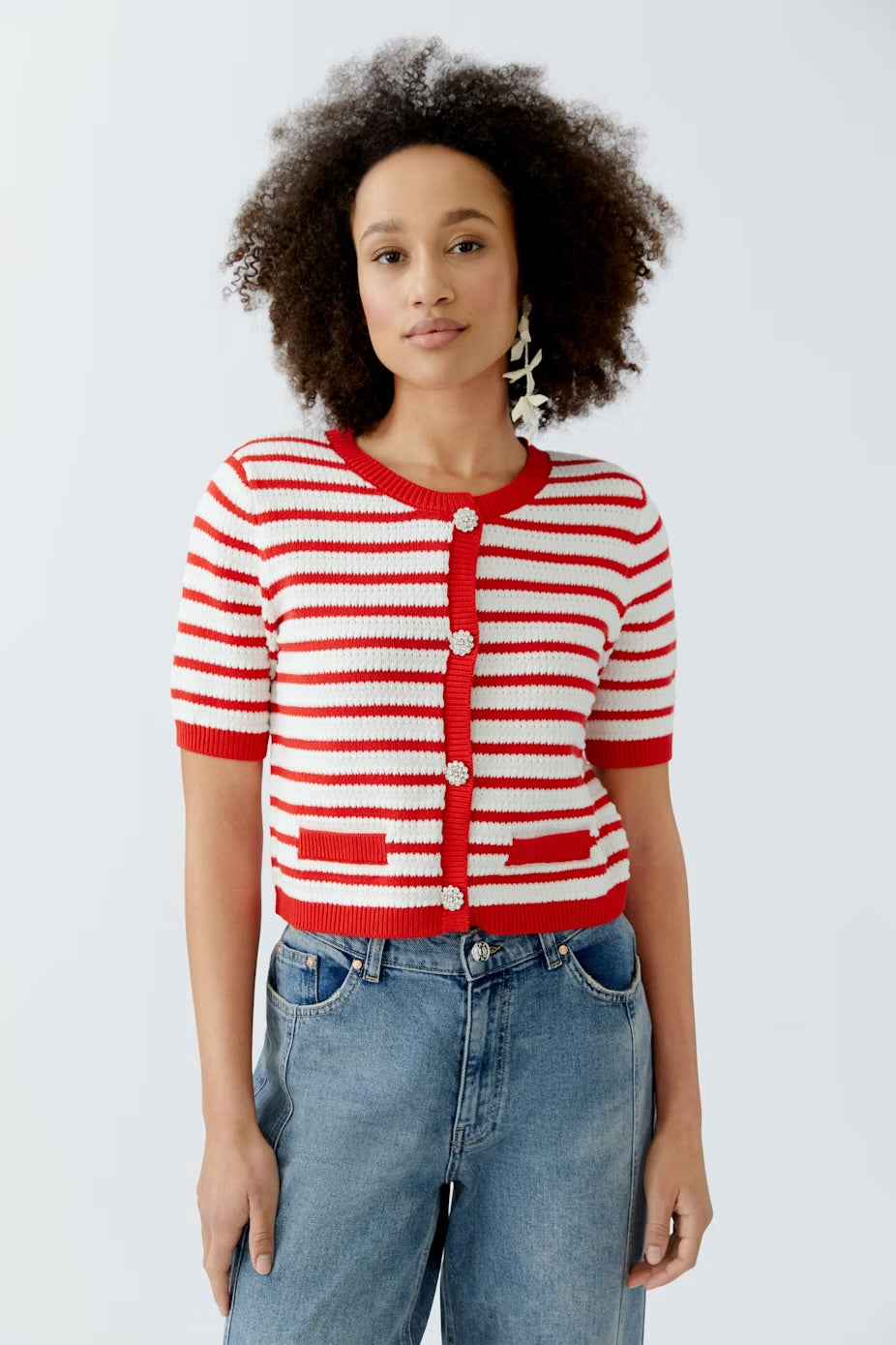 Red/White Cardigan