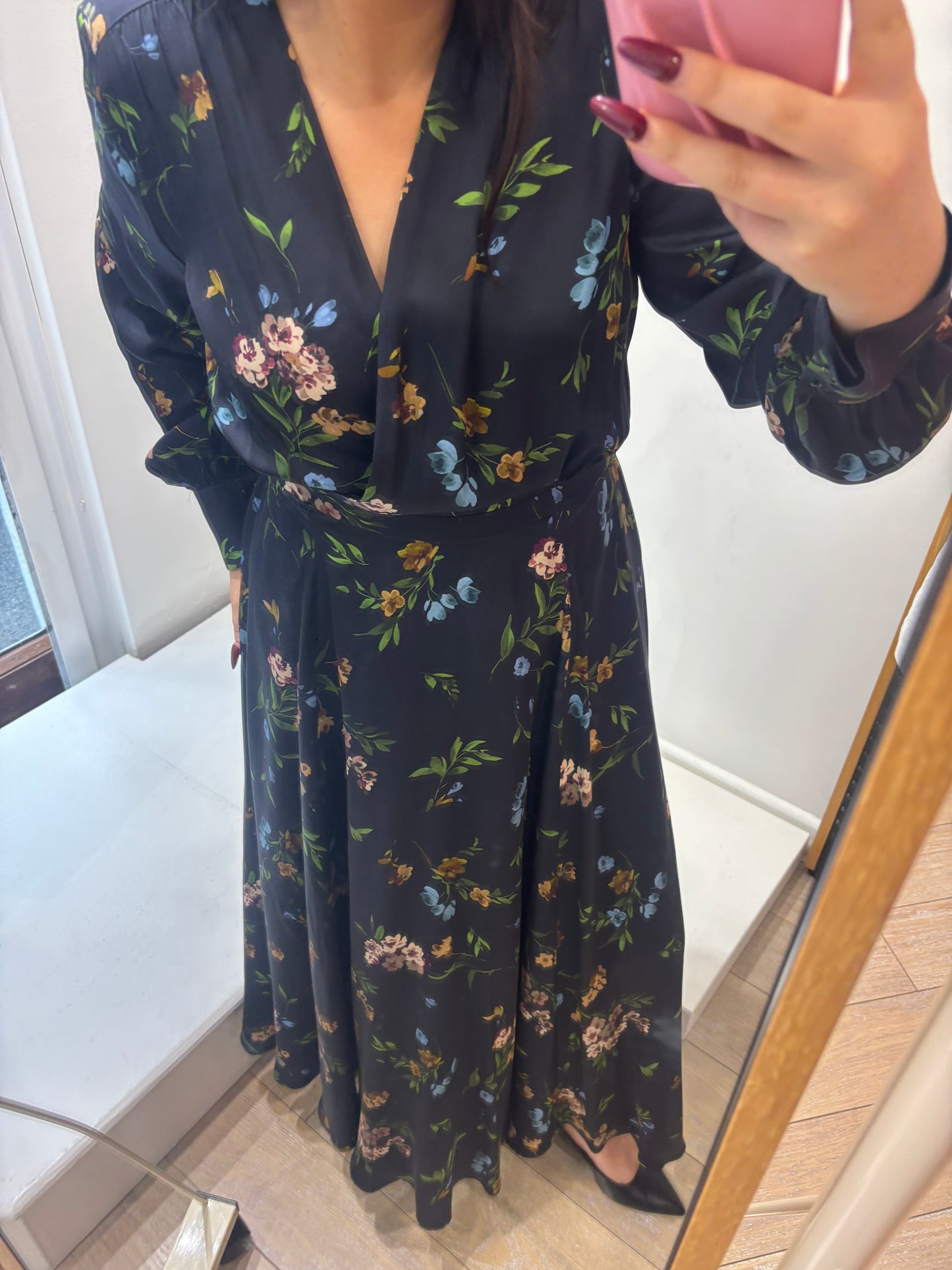Navy Floral Dress