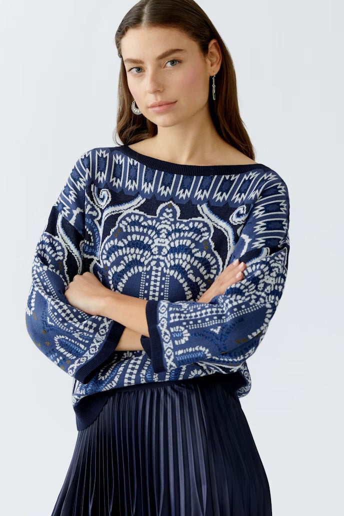 Printed R/N Sweater