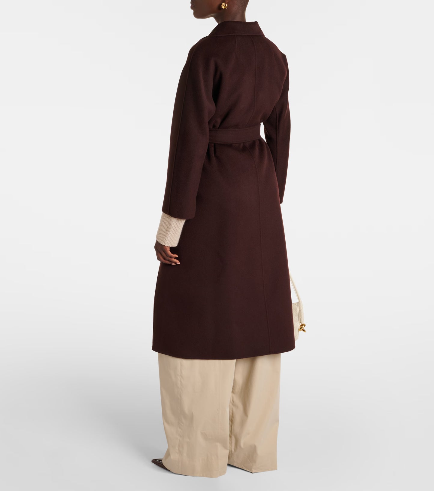 Wine Belted Coat