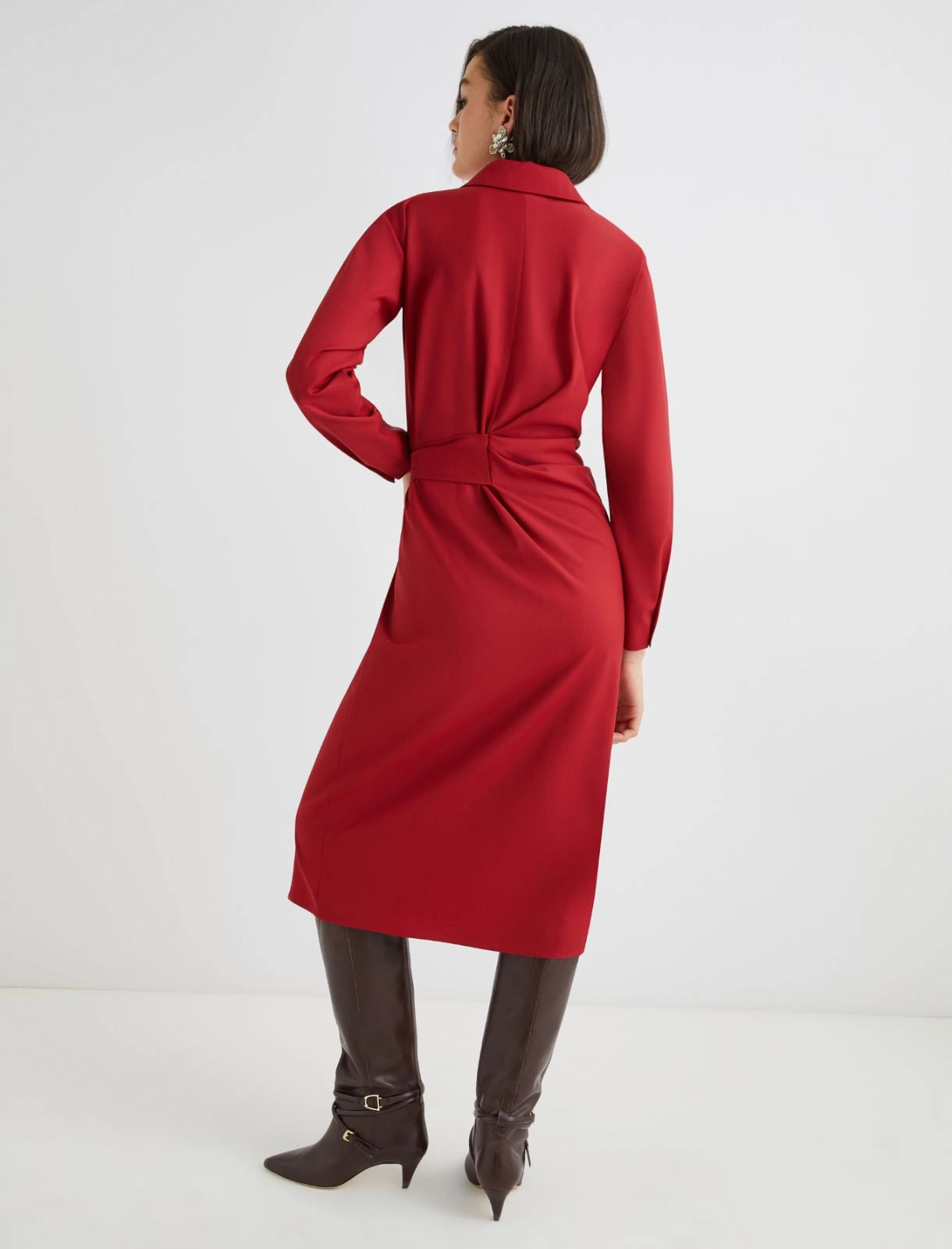 Red Belted Dress