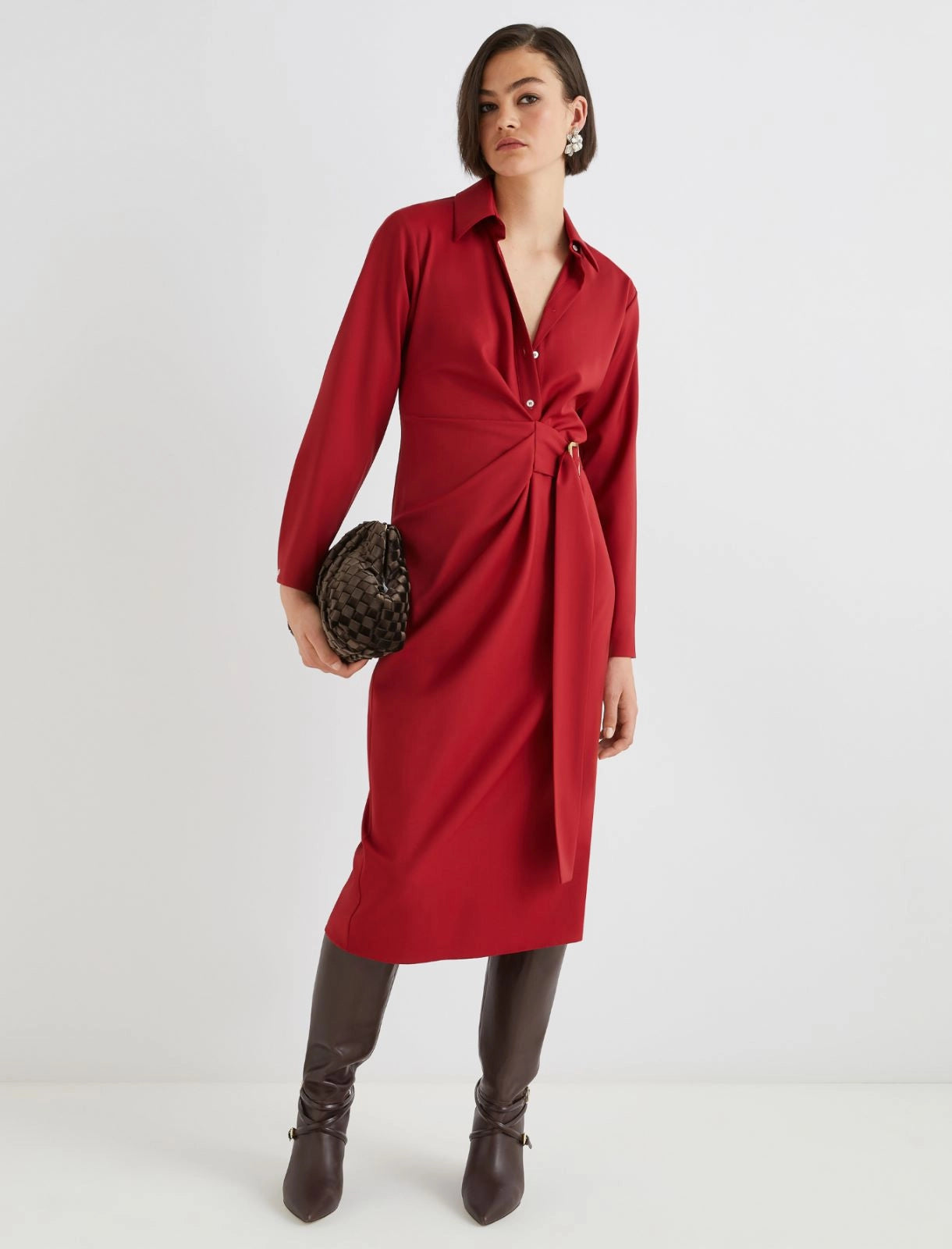 Red Belted Dress
