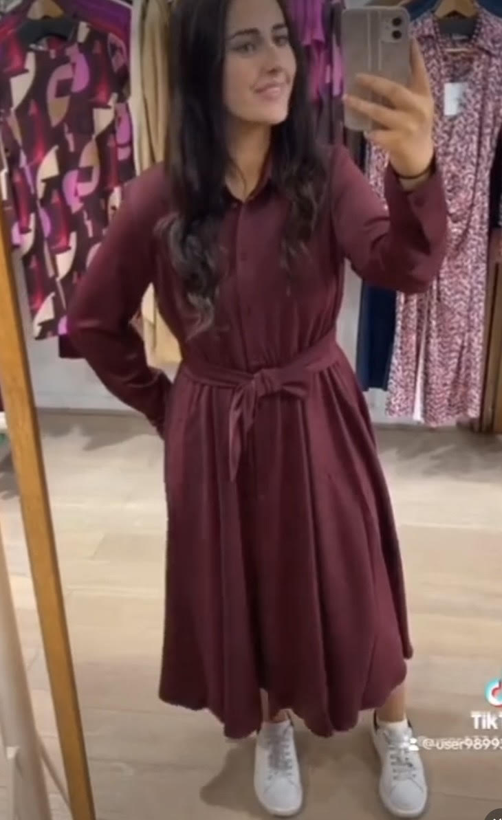 Marella Bordeaux Dress