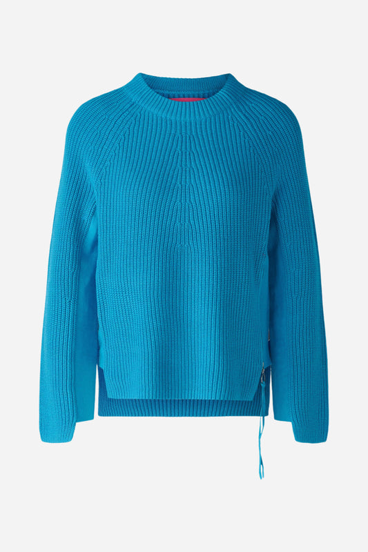 Oui Rubi Pullover With Zip (Turquoise)