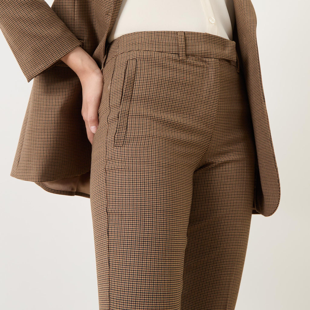 Tan Check Trousers