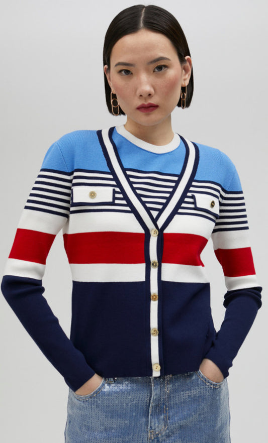 Red/Blue Cardigan
