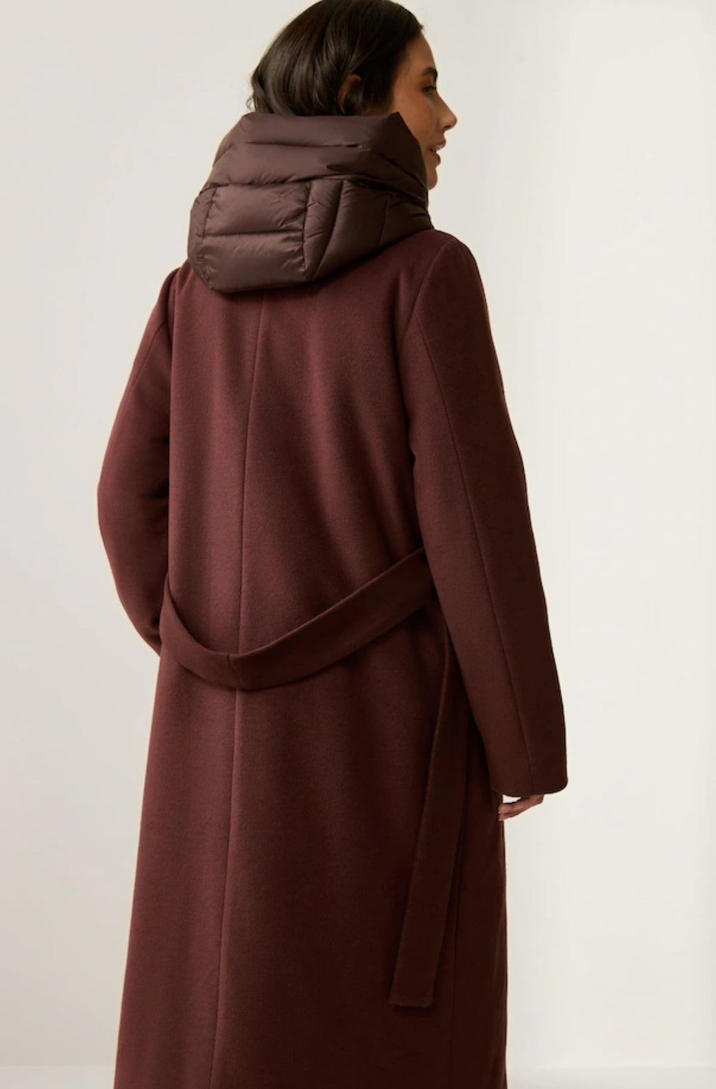 Chocolate Coat with Quilted detail