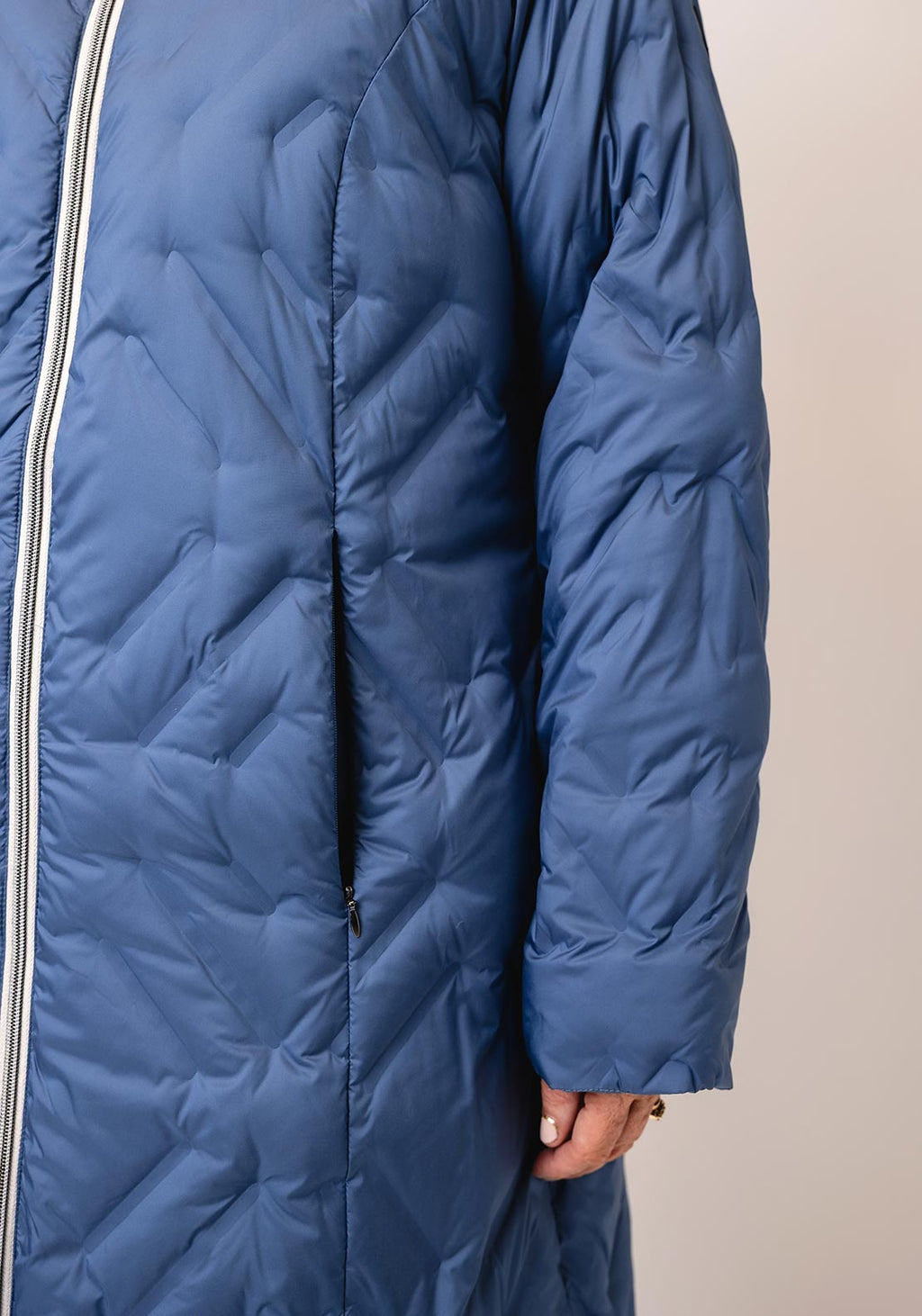 Blue Quilted Coat