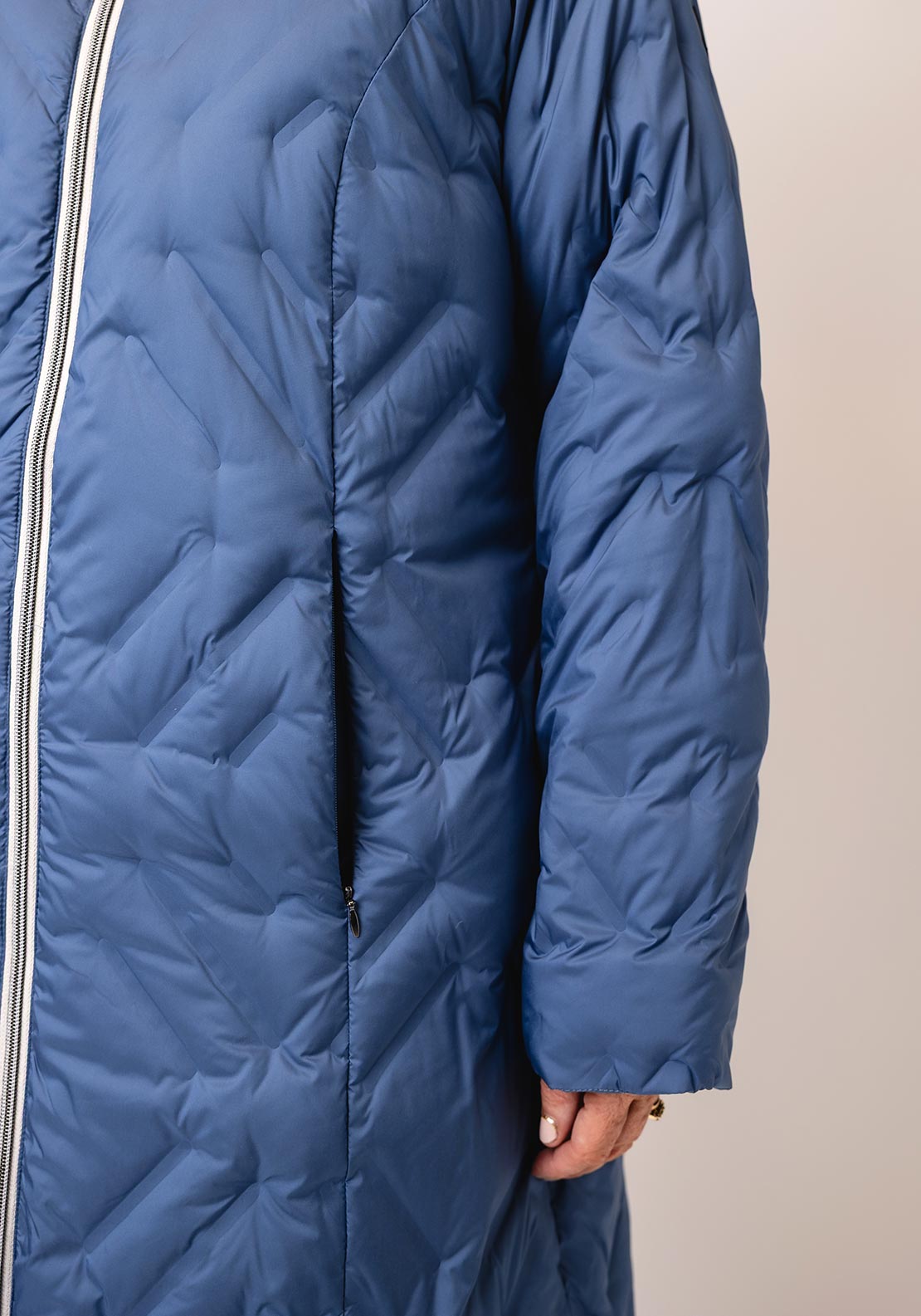 Blue Quilted Coat