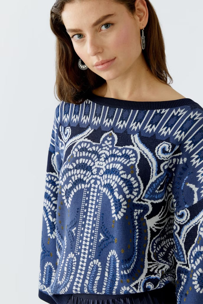 Printed R/N Sweater
