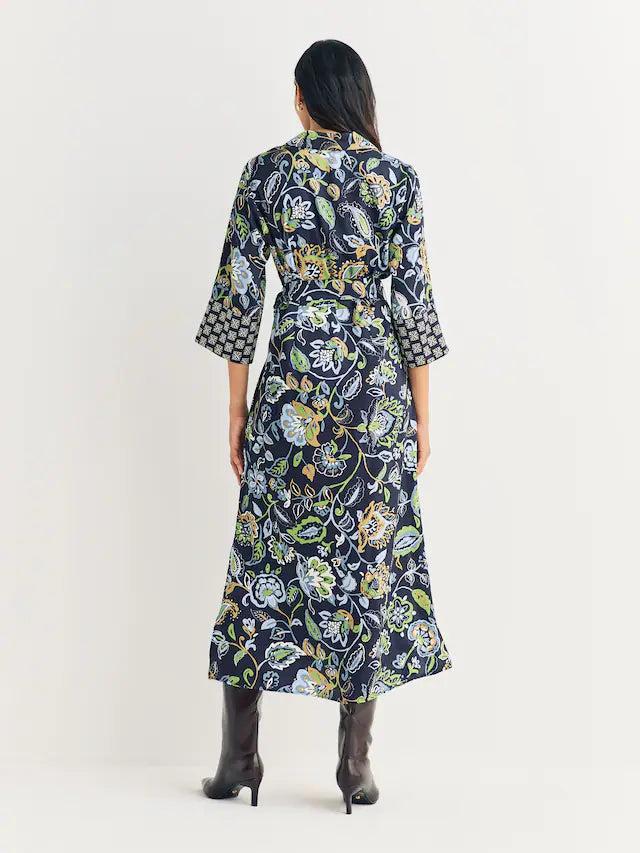 Navy Printed Dress