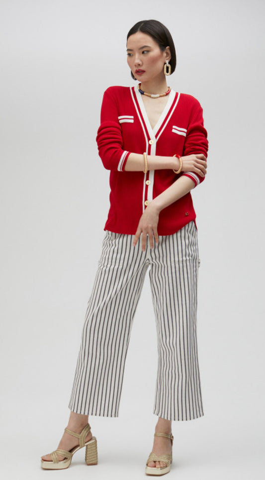 Red/White Cardigan
