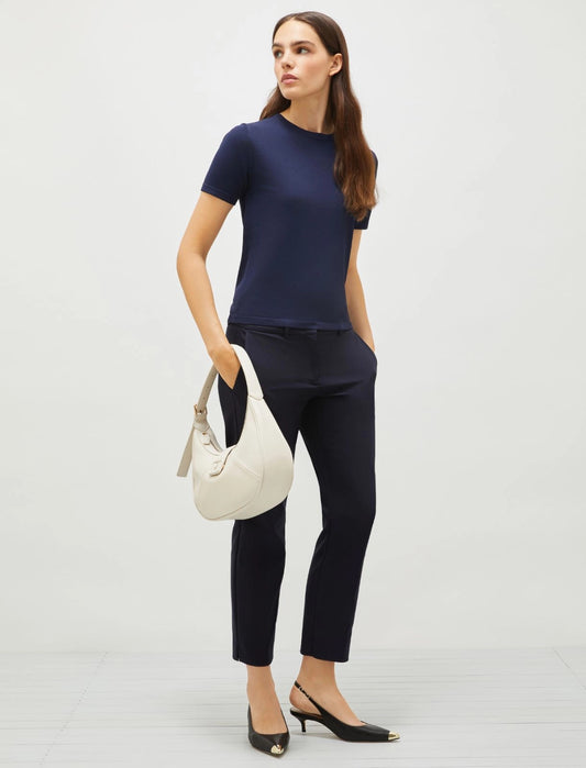 Marella Cotton Mix Navy Trousers