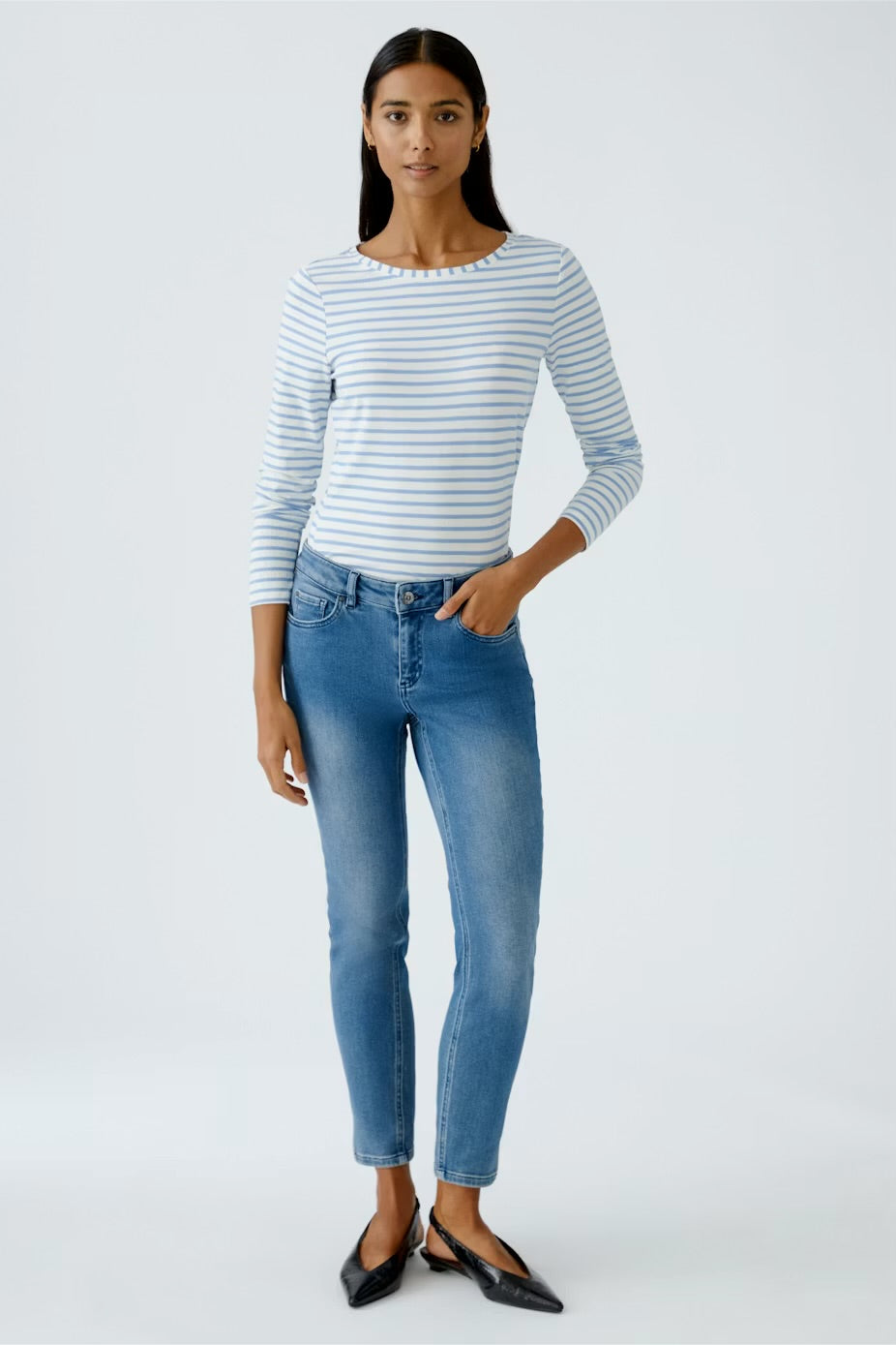Blue Striped Top