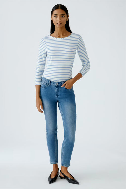 Blue Striped Top