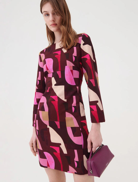 Marella Plum / Pink Patterned Dress