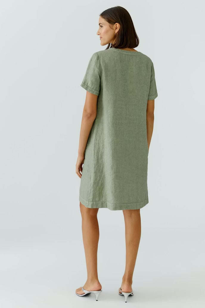 Khaki Linen Dress