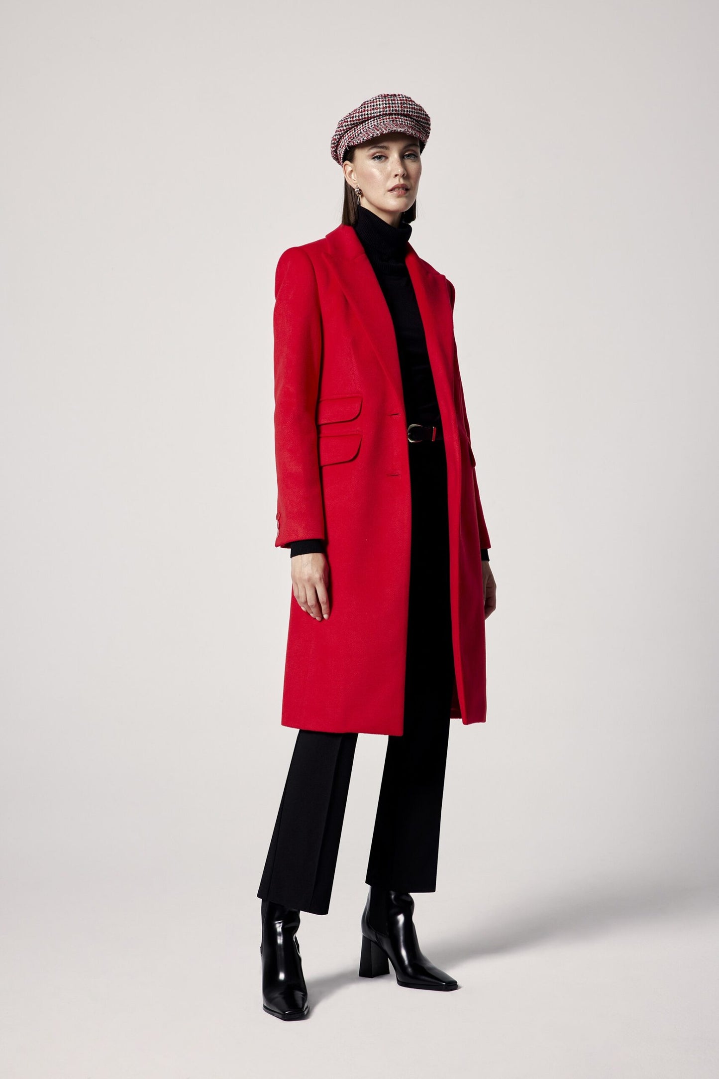 Arggido Long Red Coat