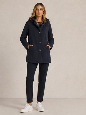 Navy Hooded Coat