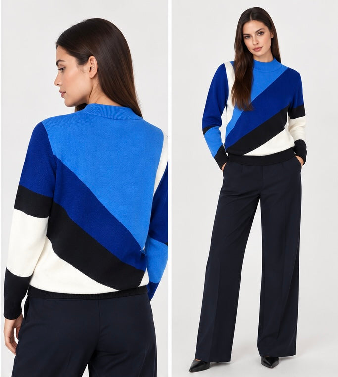 Cobalt Combo Sweater