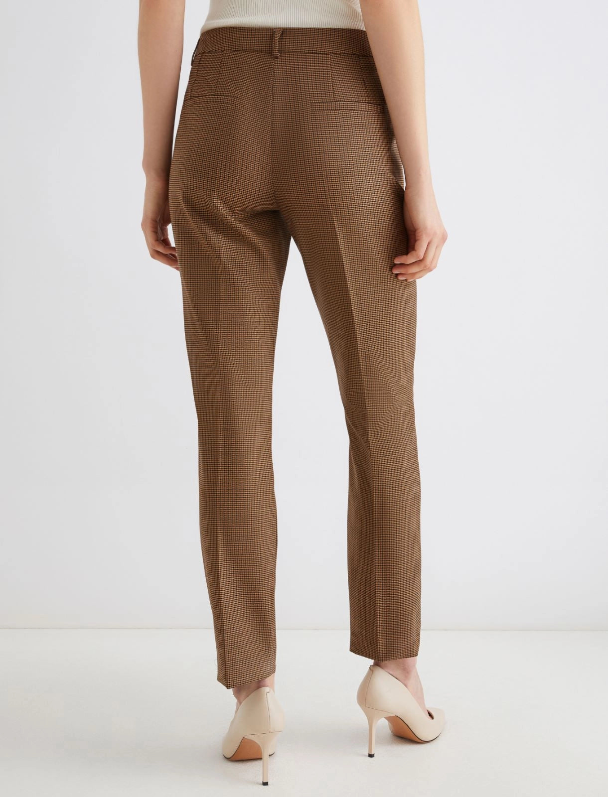 Tan check trouser