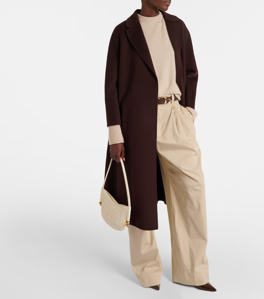 Wine Belted Coat