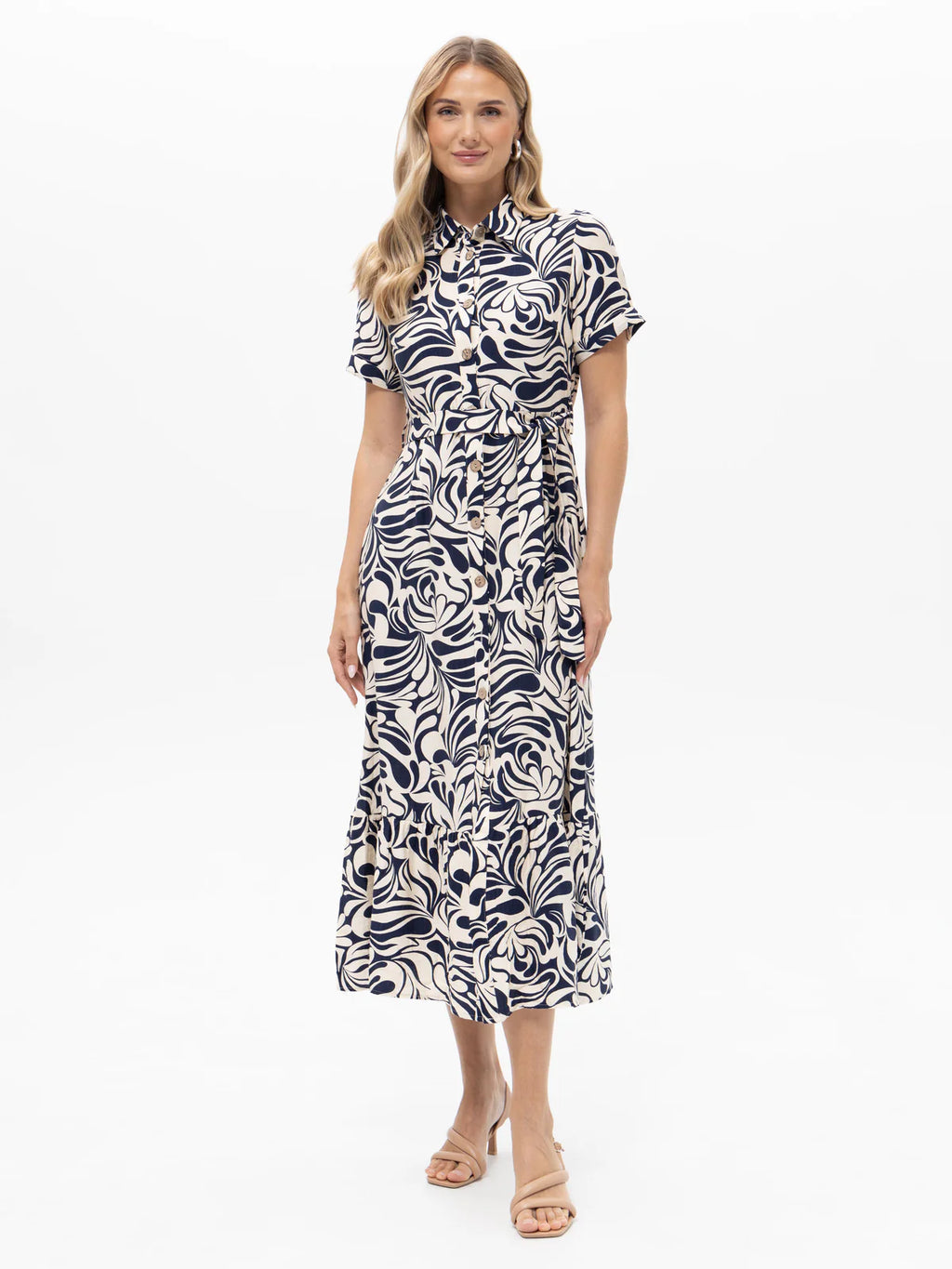 Navy Printed Dress