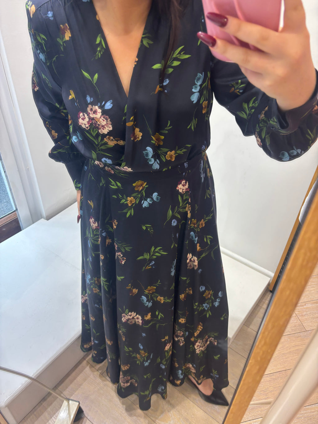 Navy Floral Dress