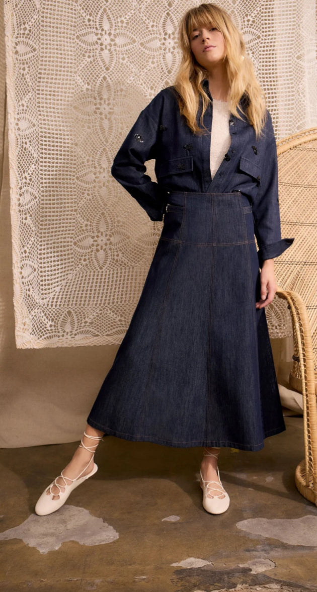 A-Line Denim Skirt