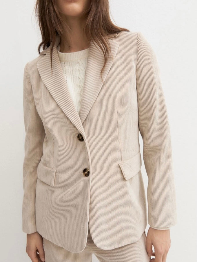 Cream Cord Trouser suit
