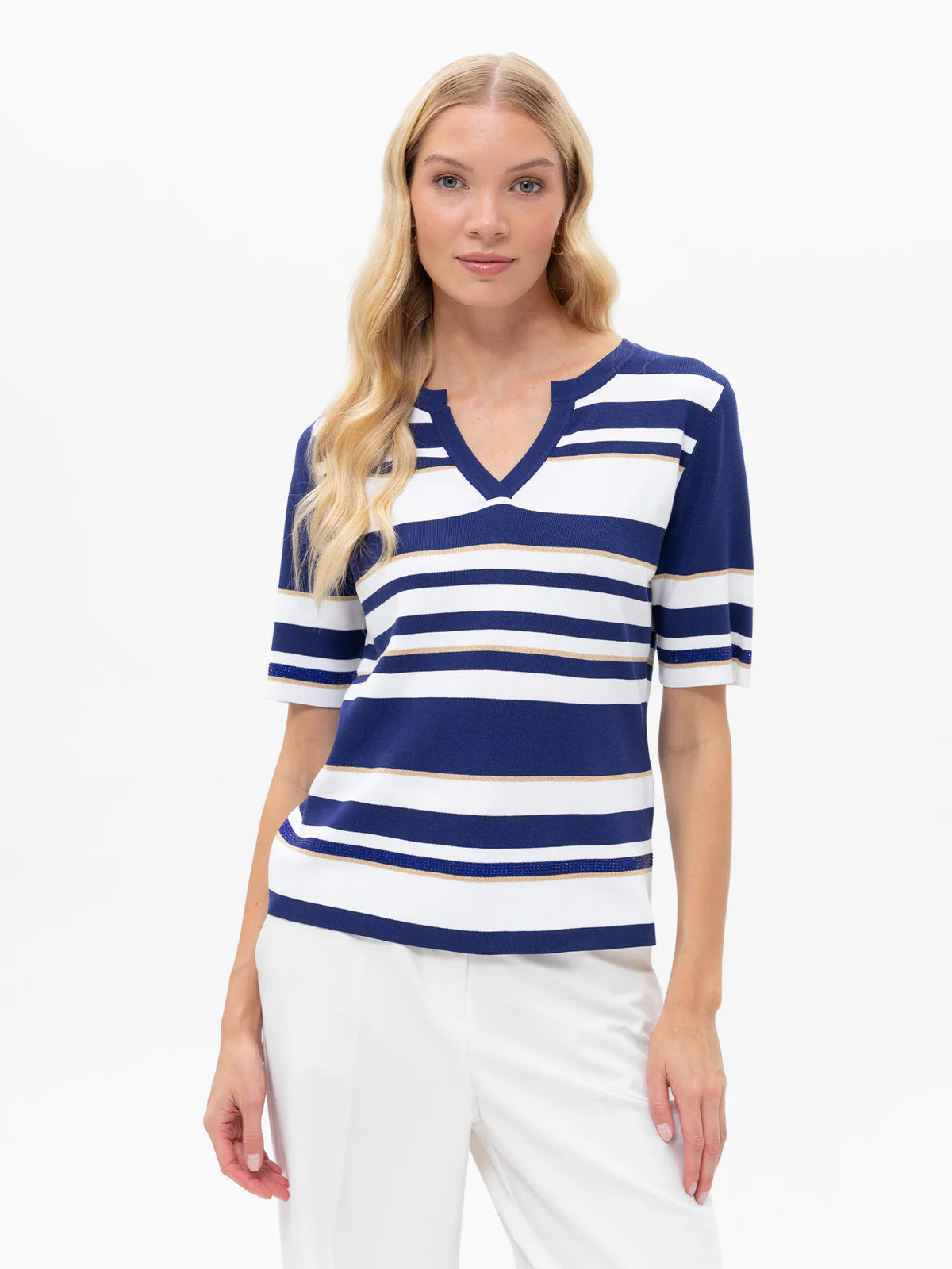 Gold/Navy Knit