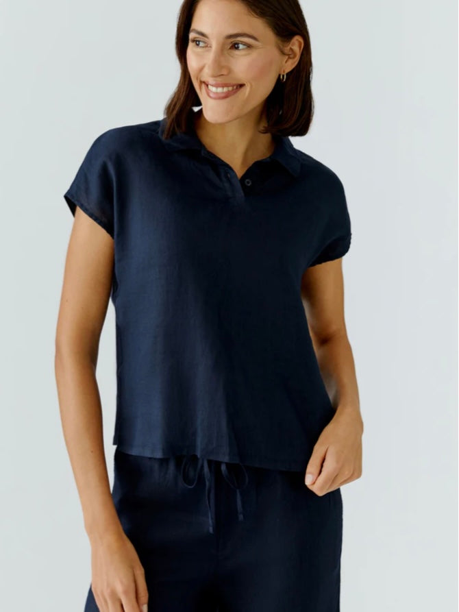 Navy Linen T/Shirt