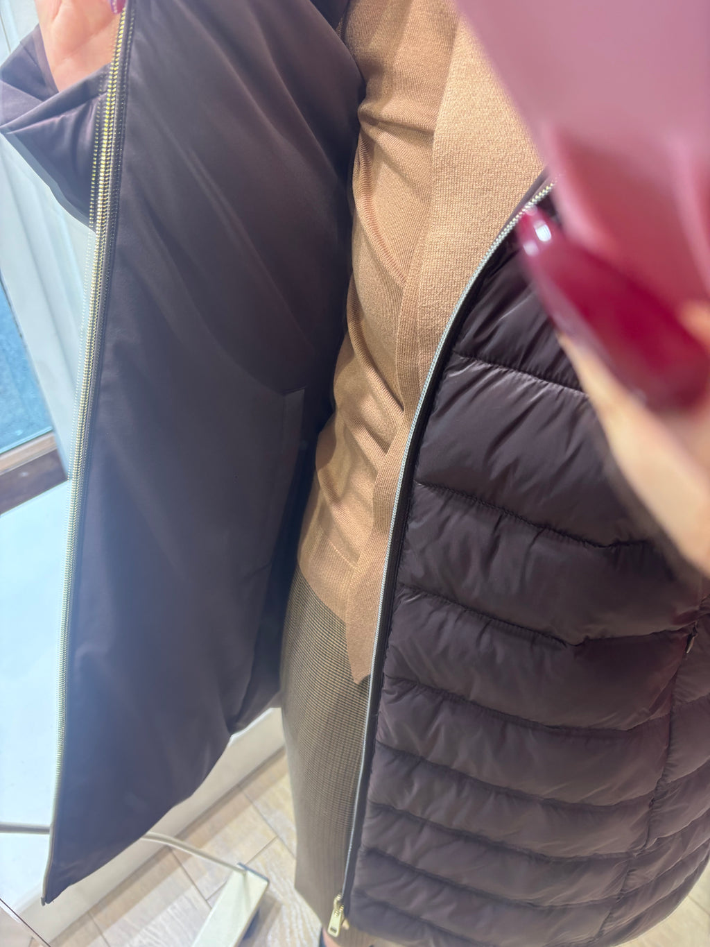 Chocolate Padded Reversible Coat