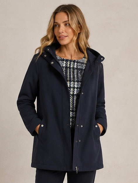 Navy Hooded Coat