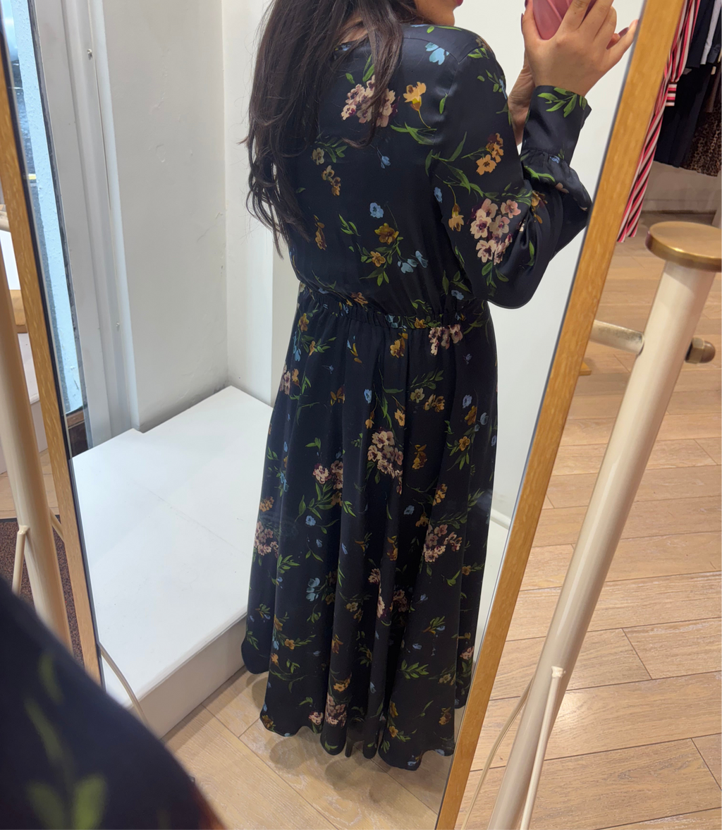 Navy Floral Dress