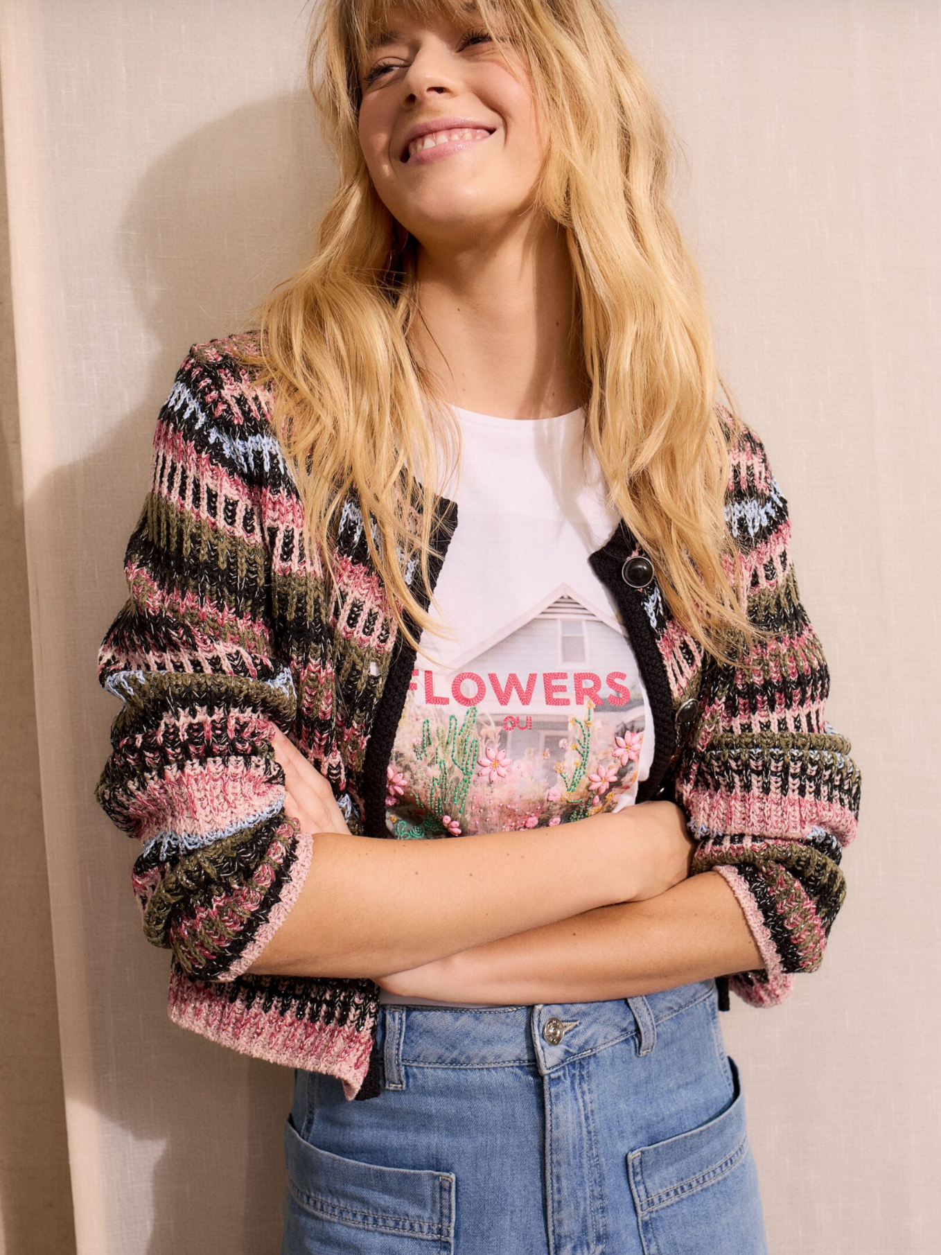 Multi Stripe Cardigan