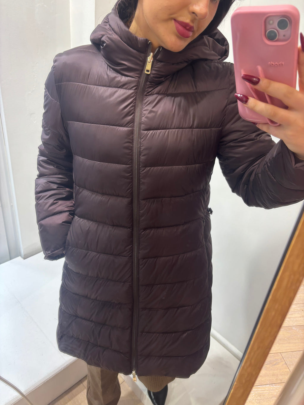 Chocolate Padded Reversible Coat