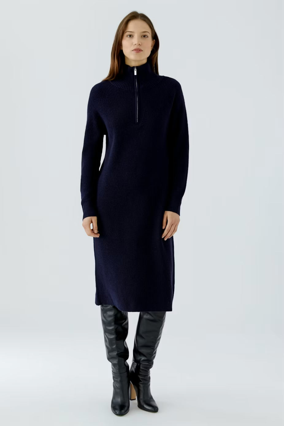 Navy knit dress