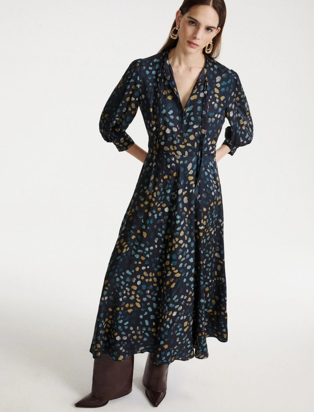 Navy Mix Dress