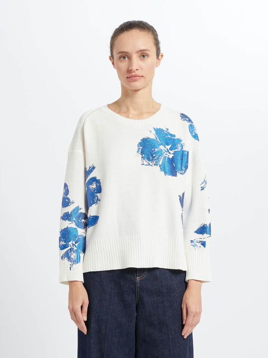 Marella Blue/Cream Sweater