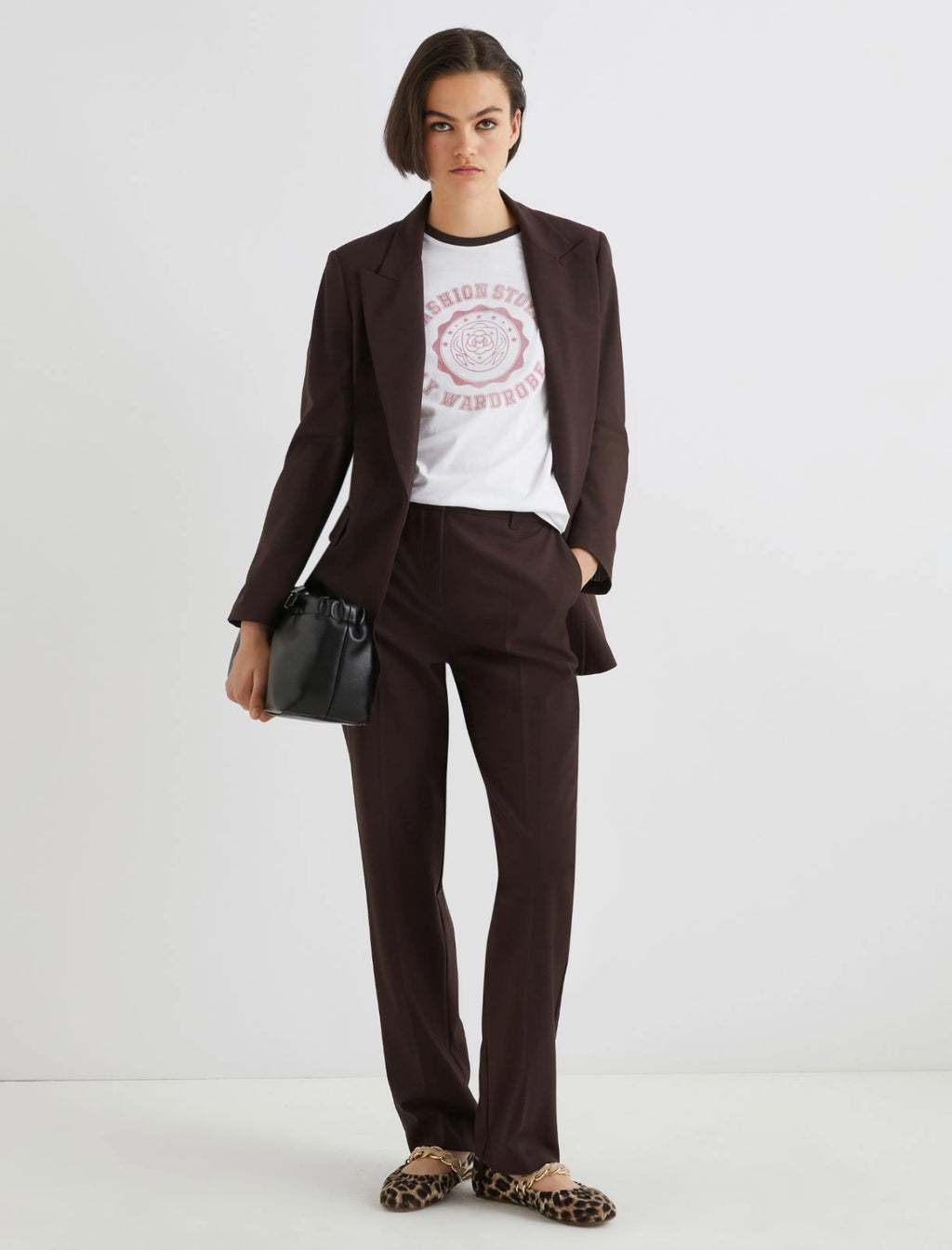 Chocolate Trouser-Suit