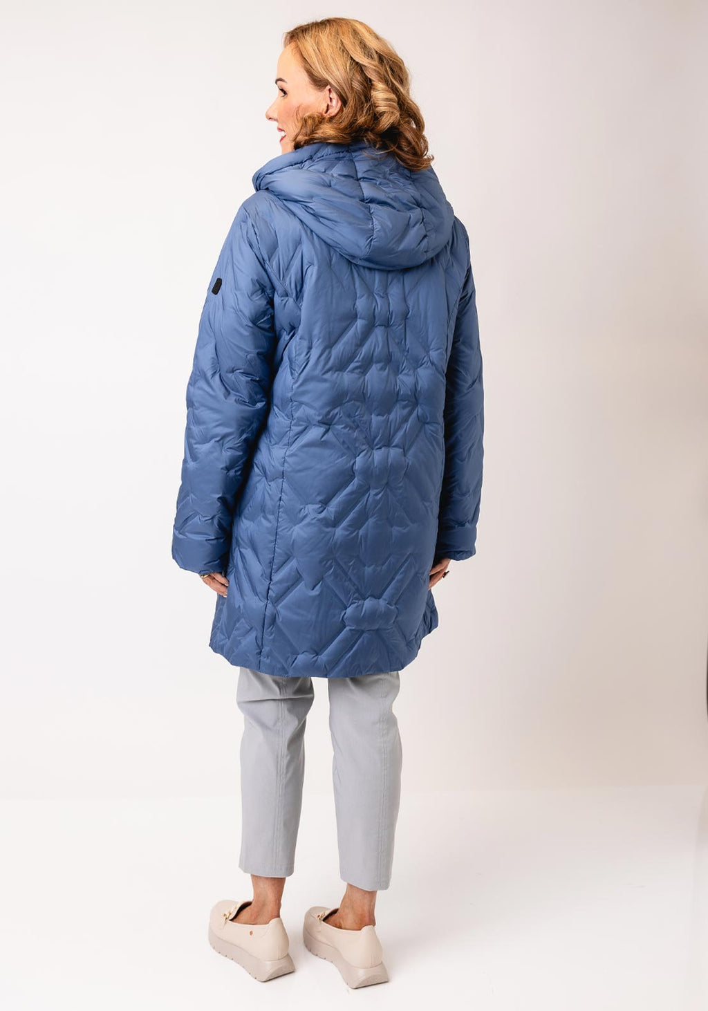 Blue Quilted Coat