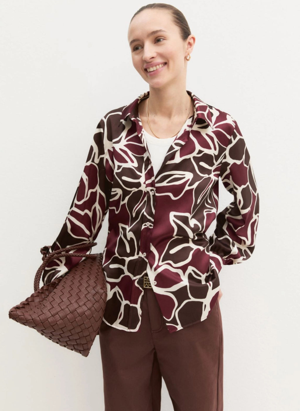 Wine Mix Blouse
