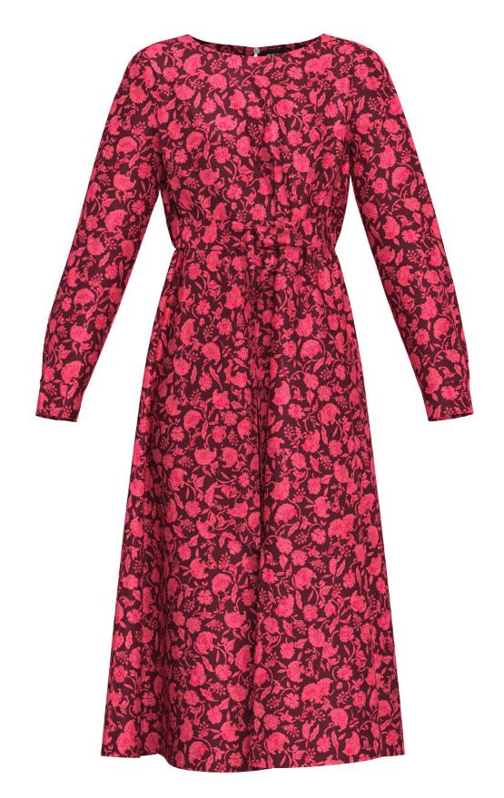 Emme Pink/ Bordeaux L/S Dress