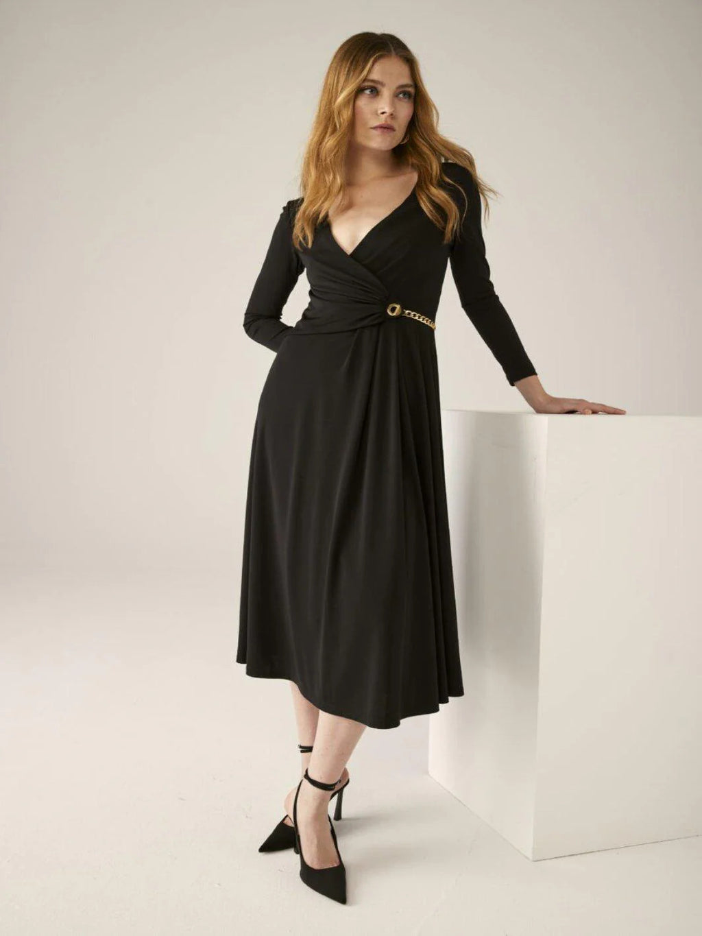 Carla Ruiz Black Chain Dress