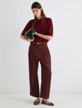 Wine wide leg trousers